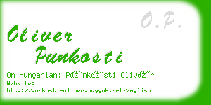 oliver punkosti business card